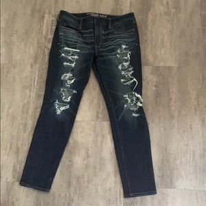 American Eagle ripped skinny jeans
